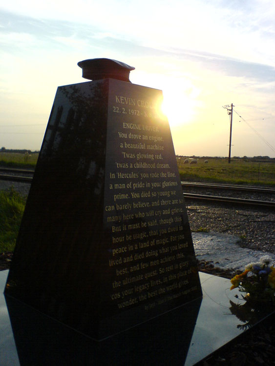 Sunset @ the Kevin Crouch Memorial - Burmarsh Road - Photo by Jimmie Bone